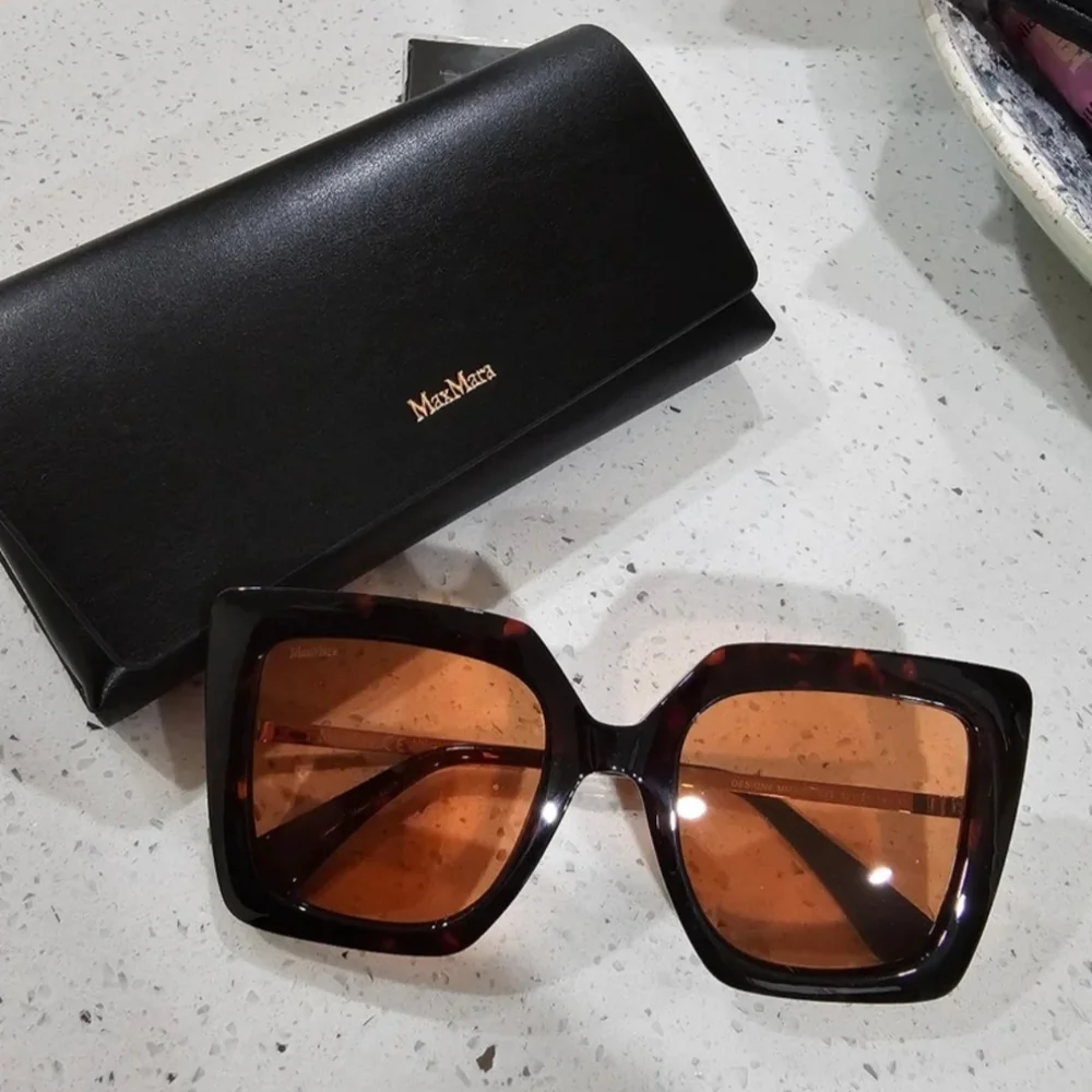 Max Mara Tortoiseshell Square Sunglasses